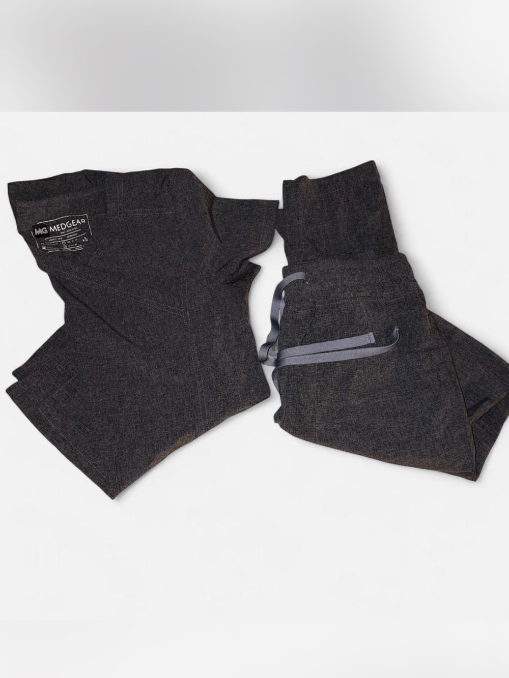 MEDGEAR Dark Charcoal Scrub Set - Drawstring Waist
